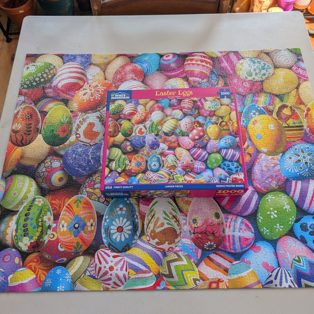 White Mountain Easter Eggs Jigsaw Puzzle - Multicolored